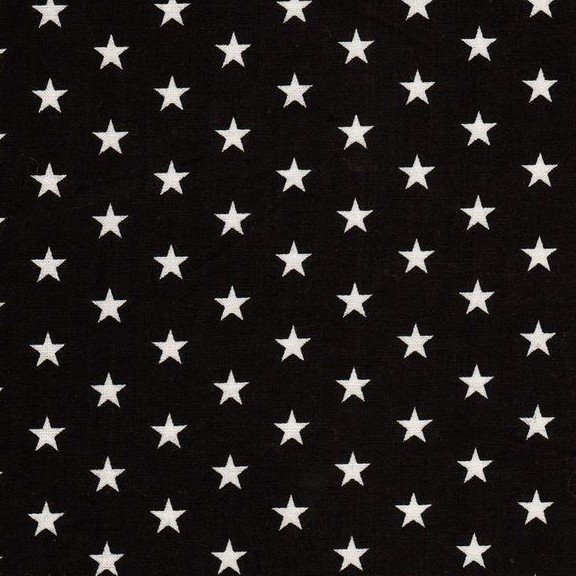 Baumwolle Sterne - schwarz