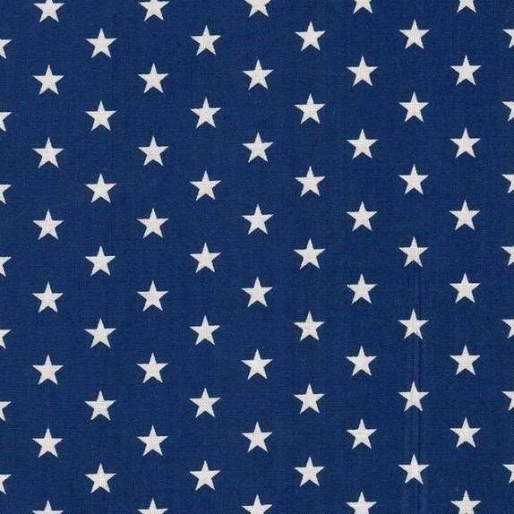 Baumwolle Sterne - dunkelblau